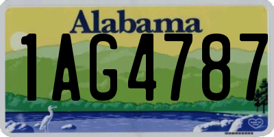 AL license plate 1AG4787