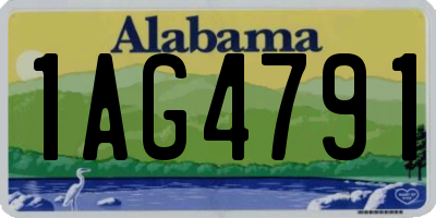 AL license plate 1AG4791