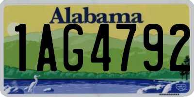 AL license plate 1AG4792