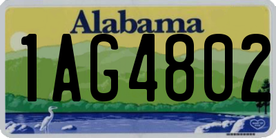 AL license plate 1AG4802