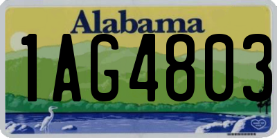AL license plate 1AG4803