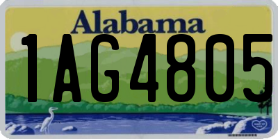 AL license plate 1AG4805