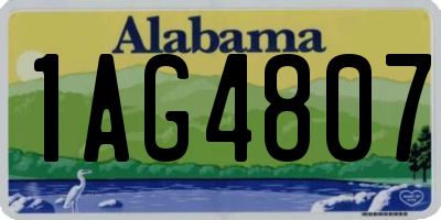 AL license plate 1AG4807