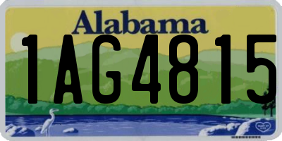 AL license plate 1AG4815