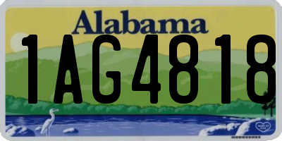 AL license plate 1AG4818