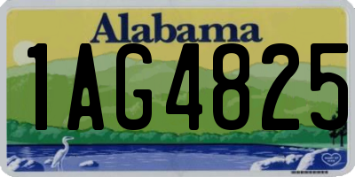 AL license plate 1AG4825