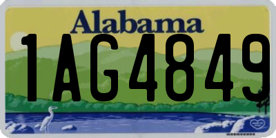 AL license plate 1AG4849