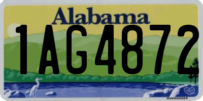 AL license plate 1AG4872