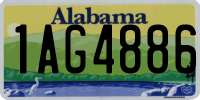AL license plate 1AG4886
