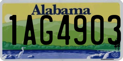 AL license plate 1AG4903