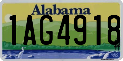AL license plate 1AG4918