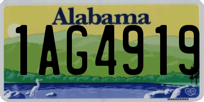AL license plate 1AG4919