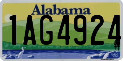 AL license plate 1AG4924