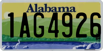 AL license plate 1AG4926