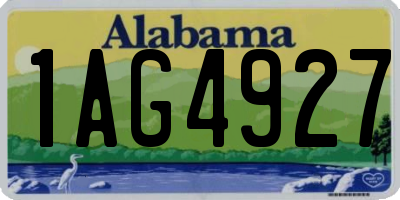 AL license plate 1AG4927
