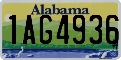 AL license plate 1AG4936