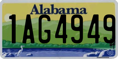 AL license plate 1AG4949