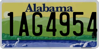 AL license plate 1AG4954
