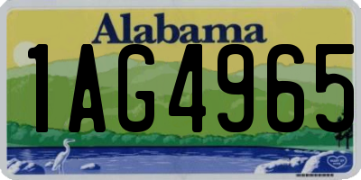 AL license plate 1AG4965