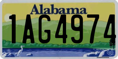 AL license plate 1AG4974