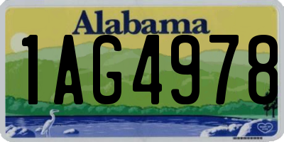 AL license plate 1AG4978