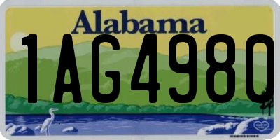AL license plate 1AG4980