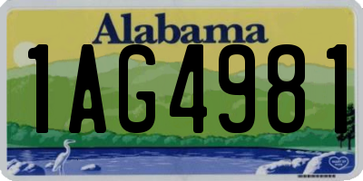 AL license plate 1AG4981