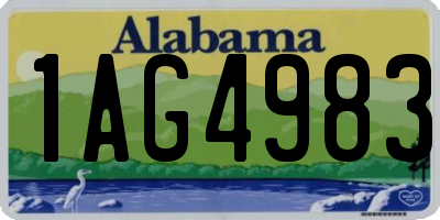 AL license plate 1AG4983