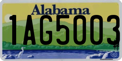 AL license plate 1AG5003