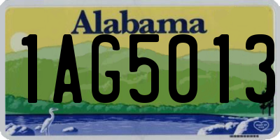 AL license plate 1AG5013