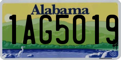 AL license plate 1AG5019