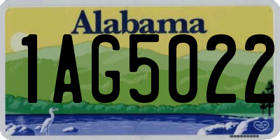 AL license plate 1AG5022