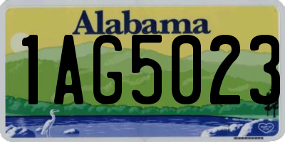 AL license plate 1AG5023