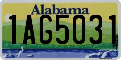 AL license plate 1AG5031