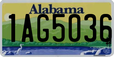 AL license plate 1AG5036