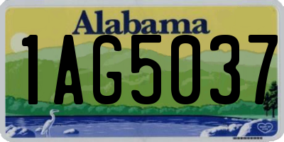 AL license plate 1AG5037