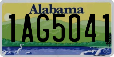AL license plate 1AG5041