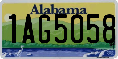 AL license plate 1AG5058