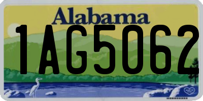 AL license plate 1AG5062