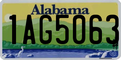 AL license plate 1AG5063