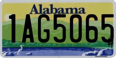 AL license plate 1AG5065