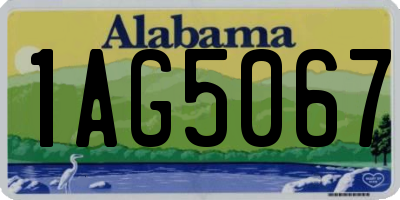 AL license plate 1AG5067