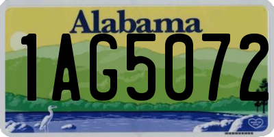 AL license plate 1AG5072