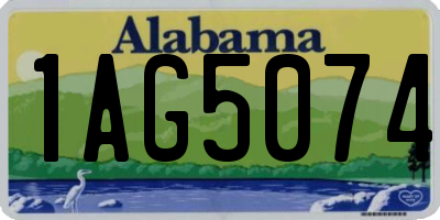AL license plate 1AG5074