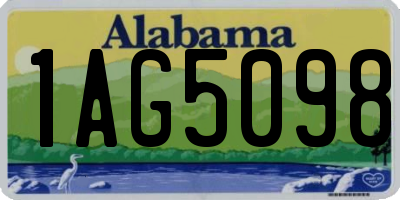 AL license plate 1AG5098