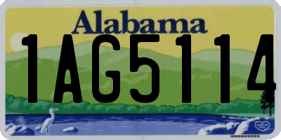 AL license plate 1AG5114