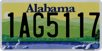 AL license plate 1AG5117