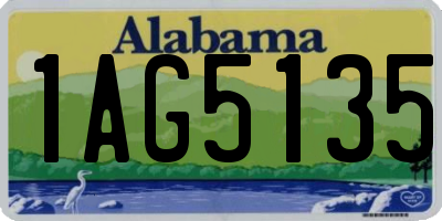 AL license plate 1AG5135