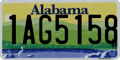 AL license plate 1AG5158