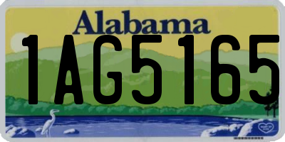 AL license plate 1AG5165